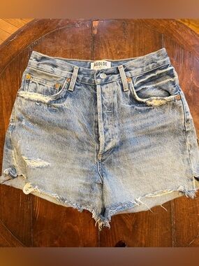 Agolde Dee Distressed Denim Shorts